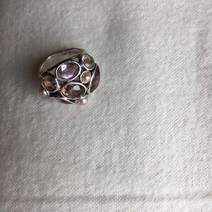 Sold elsewhere. Beautiful garnet and pearl ring.